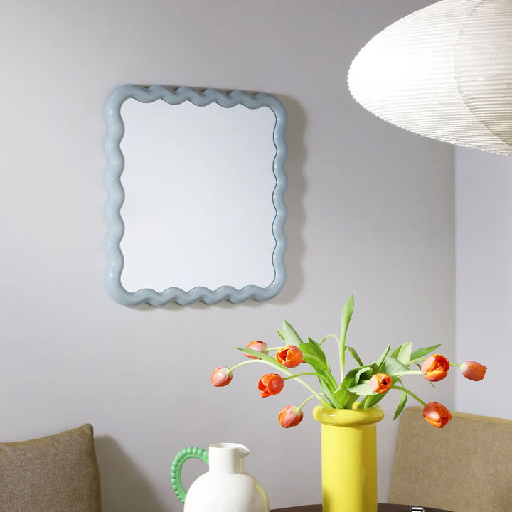 & klevering - Zigzag mirror 60 x 60 cm, mist