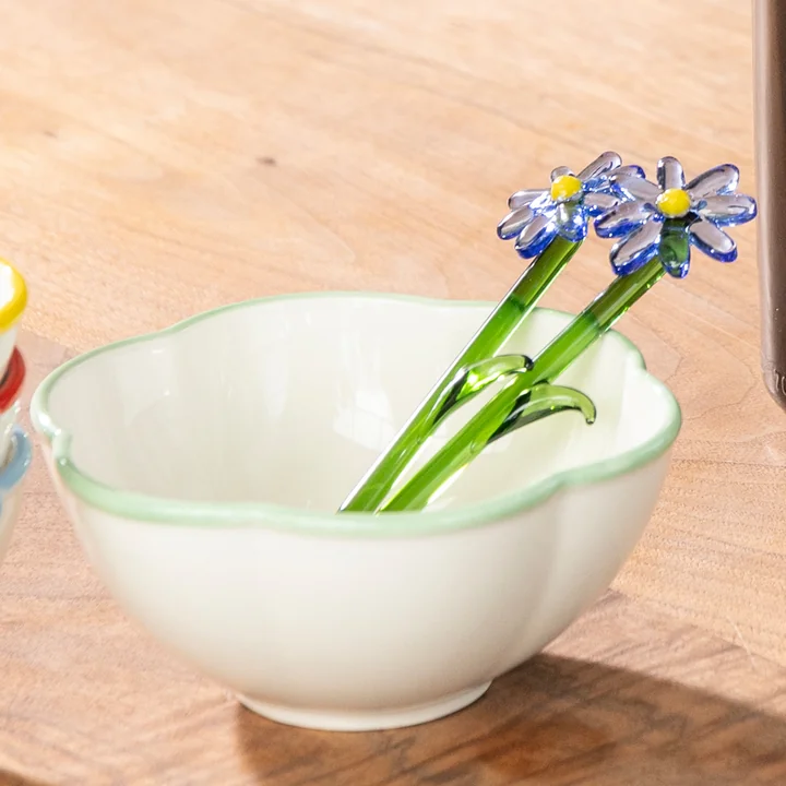 & klevering - Flora Spoon, blue (set of 2)