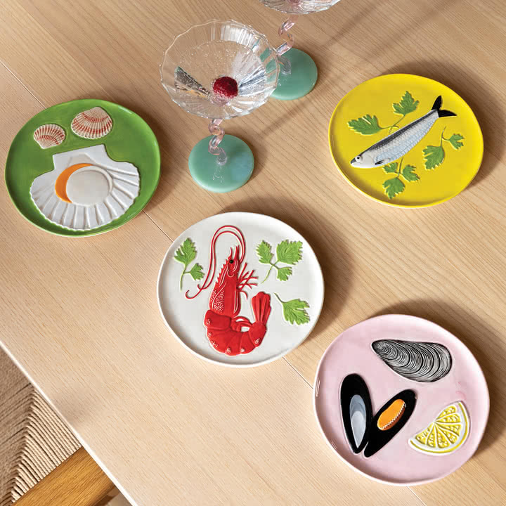 & klevering - De la mer plate Ø 16 cm, multi (set of 4)