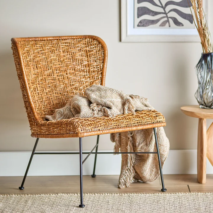 Somme lounge chair, natural rattan from Bloomingville
