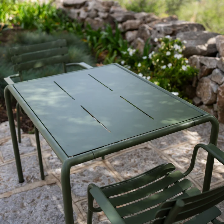HOUE - Avanti outdoor dining table, 98 x 83 cm, olive green