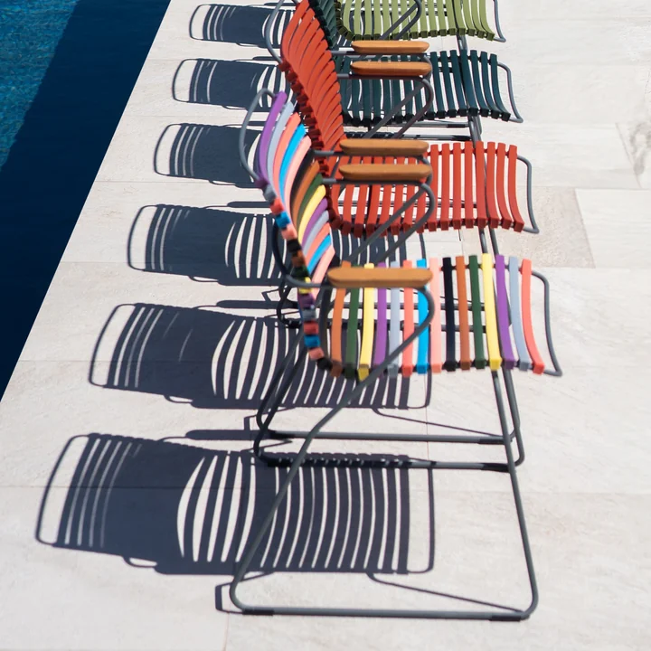 HOUE - CLICK Outdoor Dining armchair with high backrest, multicolor 2