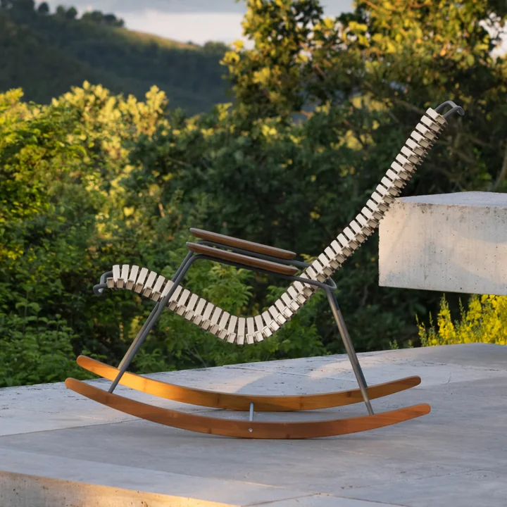 HOUE - CLICK Outdoor Rocking rocking chair, beige