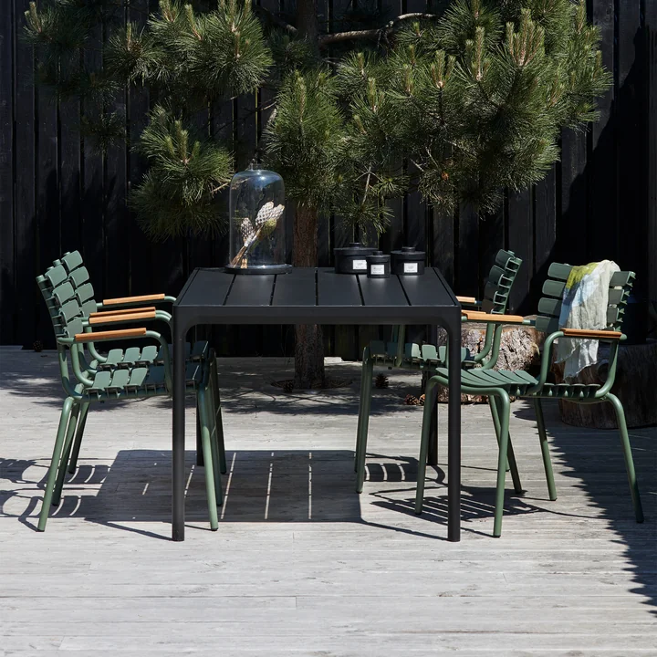 HOUE - Four Outdoor table, 160 x 90 cm, black