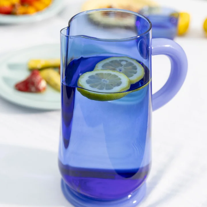 Dew carafe 1 L, blue by & klevering