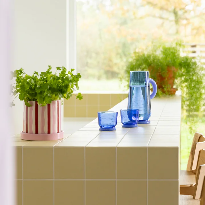 Dew glass, 0.2 l, blue (set of 2) from & klevering