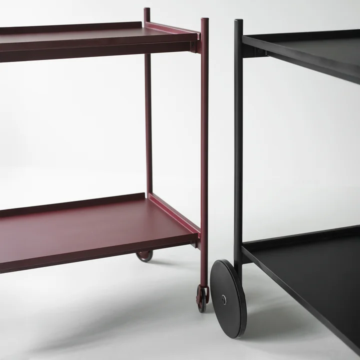 Normann Copenhagen - Rul trolley, black and burgundy