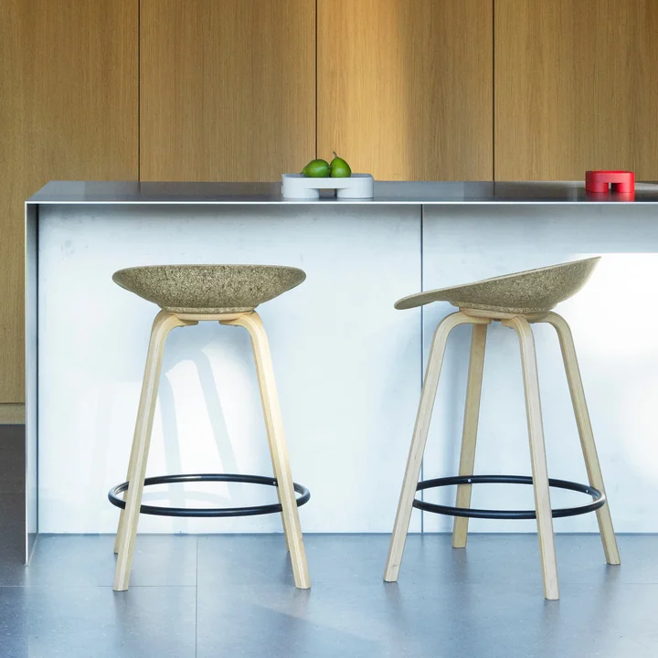 Normann Copenhagen - Mat bar stool 65 cm, seaweed / black