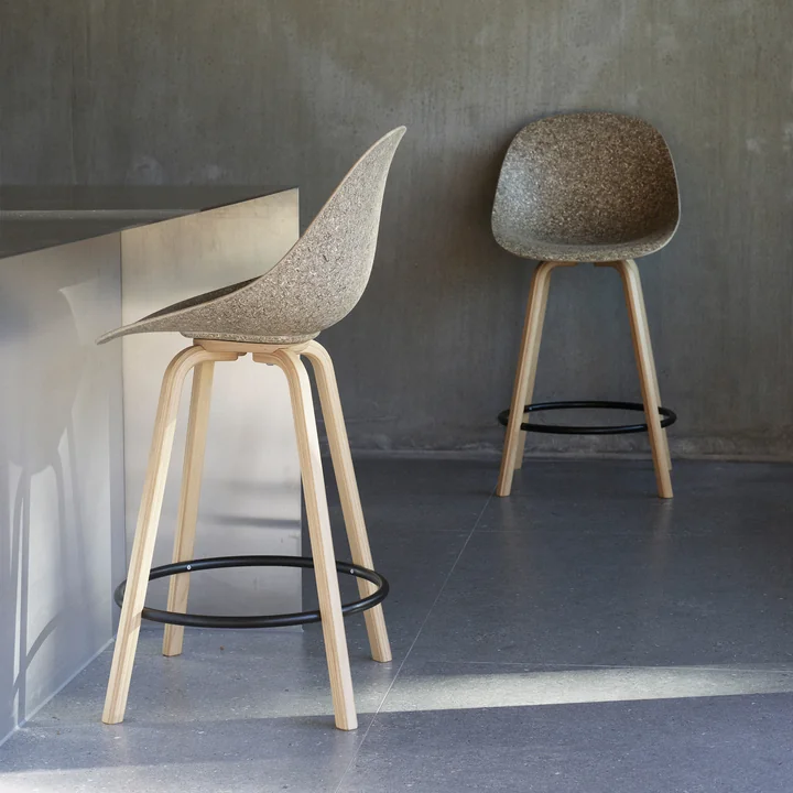 Normann Copenhagen - Mat bar stool 65 cm, seaweed / black