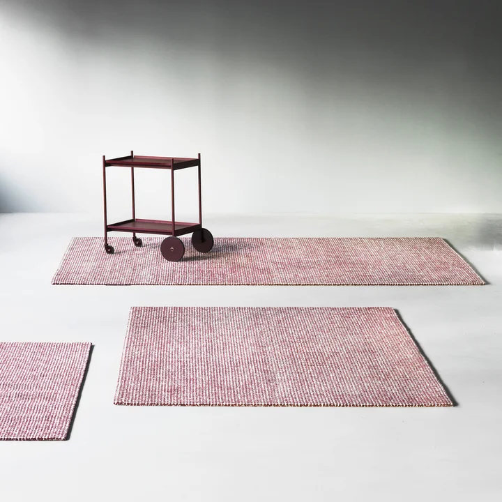 Normann Copenhagen - Flick rugs, off white / burgundy