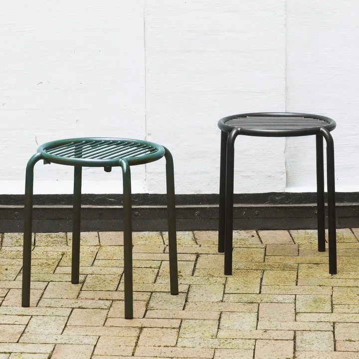 Normann Copenhagen - Vig stool, dark green and black