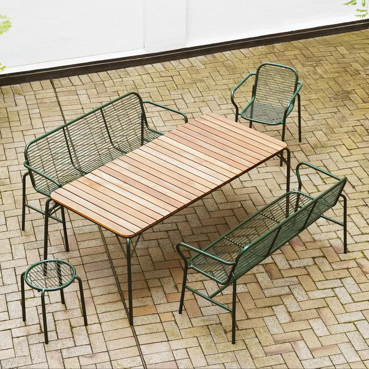 Normann Copenhagen - Vig Dining Bench and stool, dark green