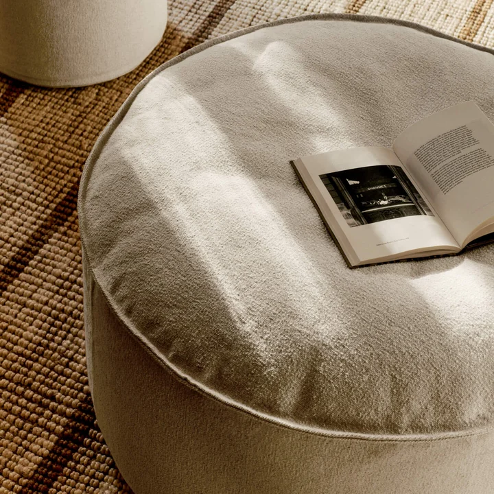 Ferm Living - Aun pouf Ø 80 x H 40 cm, off-white