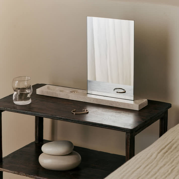 Ferm Living - Caseta table mirror, beige