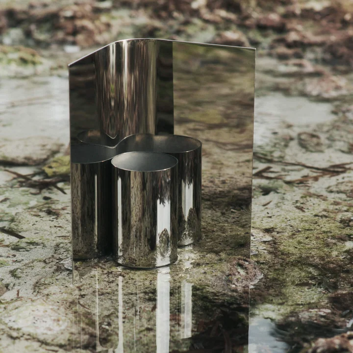 Ferm Living - Eddy vase, h 29 cm, polished stainless steel