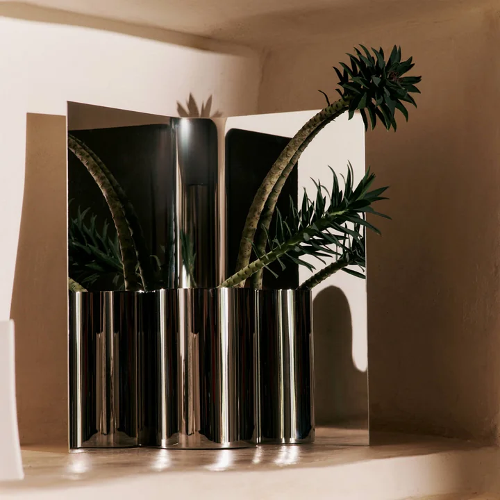 Ferm Living - Eddy vase, h 29 cm, polished stainless steel