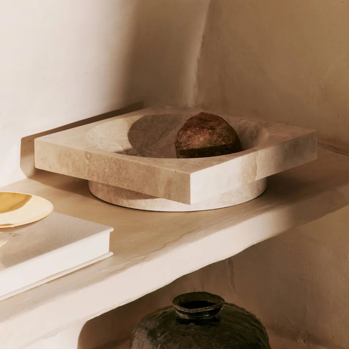 Ferm Living - Hew decorative bowl, H 7 cm, travertine