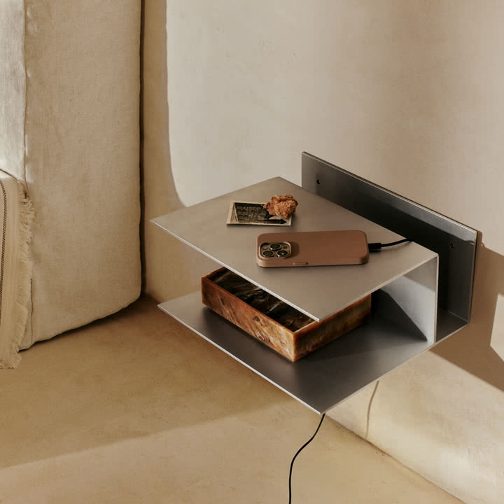 Ferm Living - Lager Bedside table, aluminum