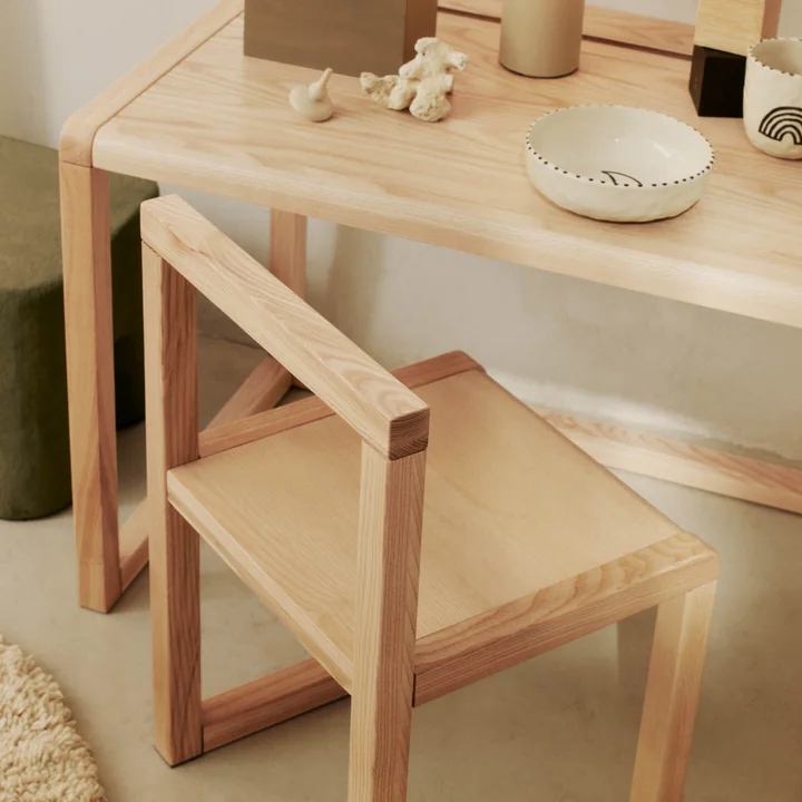 Ferm Living - Little Architect Chair and children's desk, natural ash