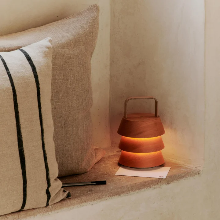 Ferm Living - Luver LED table lamp with rechargeable battery, natural