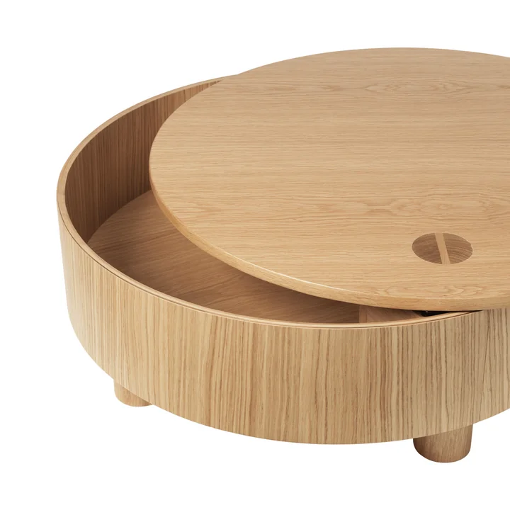 Ferm Living - Olles storage table, natural oak