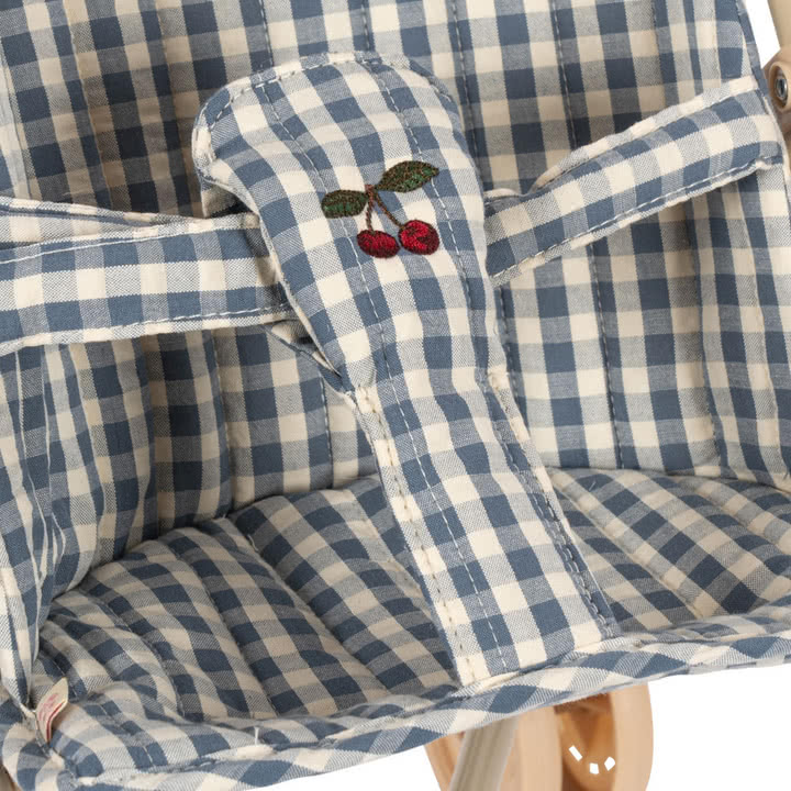 Konges Sløjd - Cheeky Dolls baby carriage, blue check