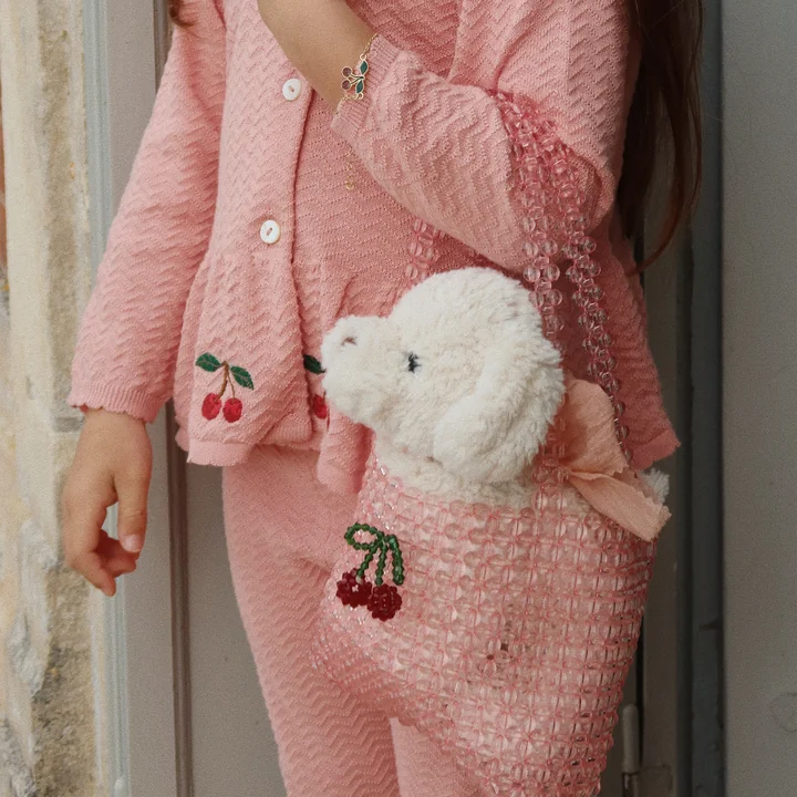 Konges Sløjd - Madeleine cuddly toy with basket, puppy, fiola