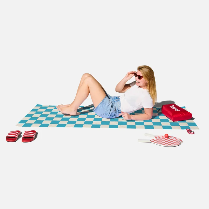 Fatboy - Beach Baggy beach towel XL, chess azure
