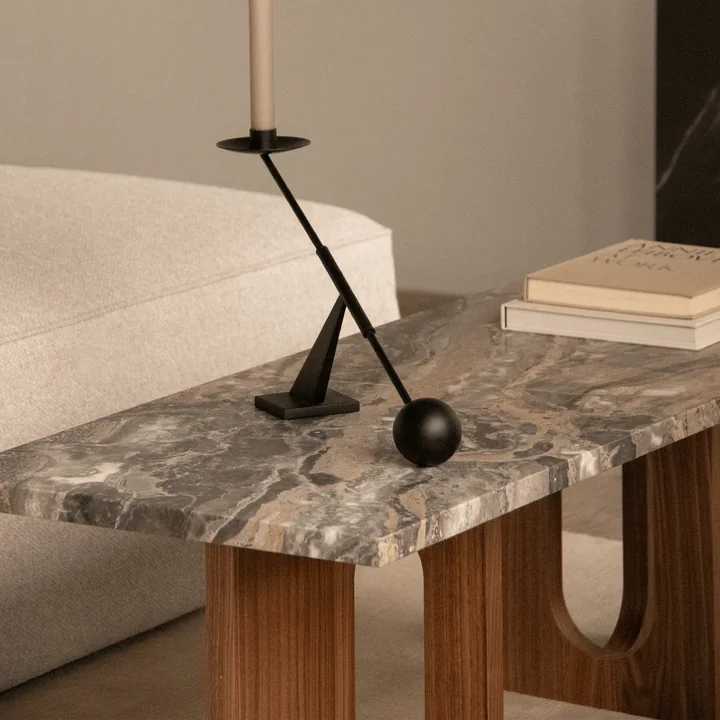 Audo - Androgyne Coffee table 120 x 45 cm, walnut / Galaxy Grey
