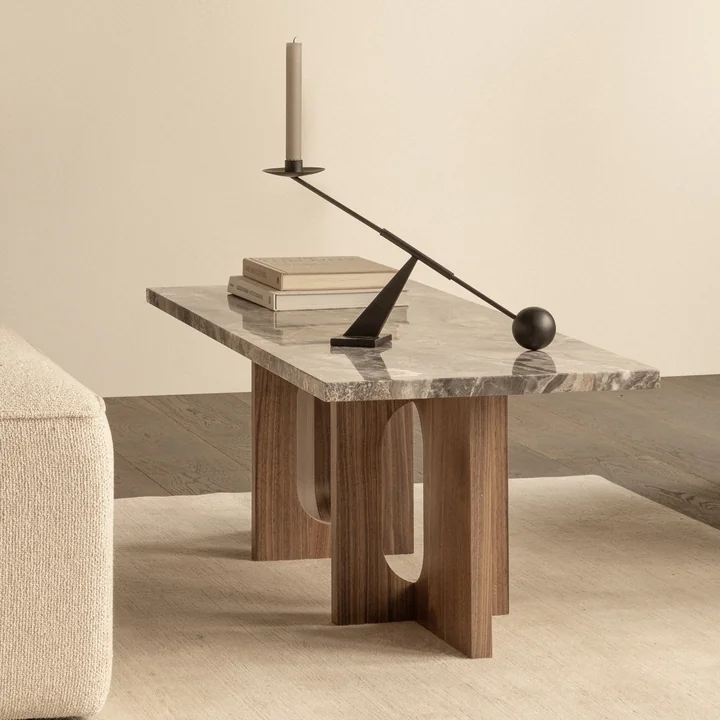 Audo - Androgyne Coffee table 120 x 45 cm, walnut / Galaxy Grey