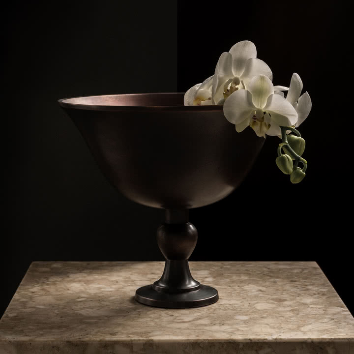 Audo - Pavot bowl, h 17.6 cm, dark brown