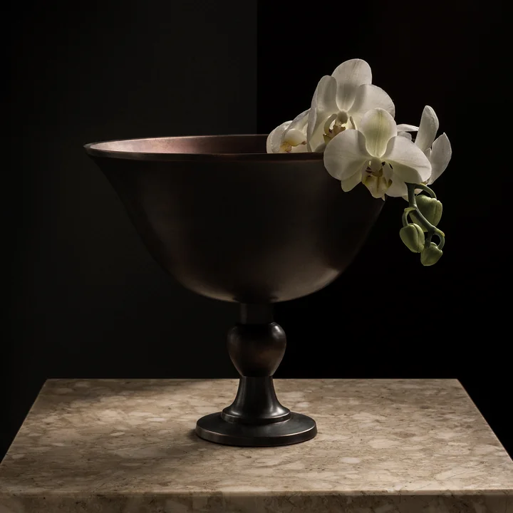 Audo - Pavot bowl, h 17.6 cm, dark brown