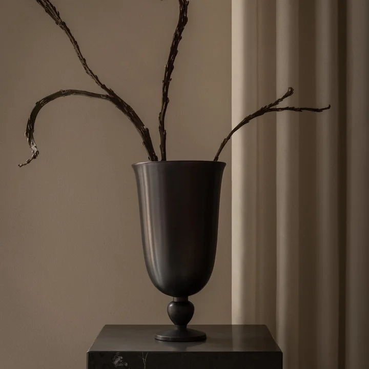 Audo - Pavot Vase, h 28.7 cm, dark brown