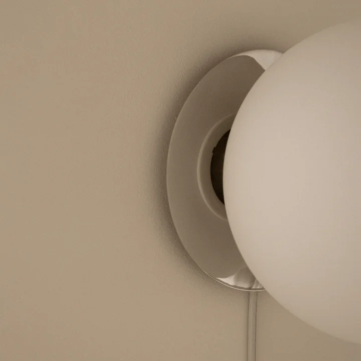 Audo - TR wall and ceiling light, polished steel / matt opal light source