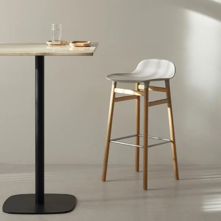 Form Bar stool 75 cm, oak frame from Normann Copenhagen