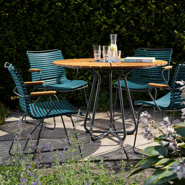HOUE - CLICK Outdoor Dining armchair with low backrest