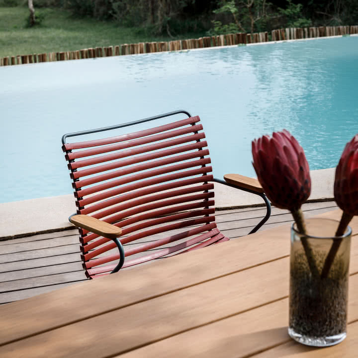 HOUE - CLICK Outdoor Dining armchair with low backrest