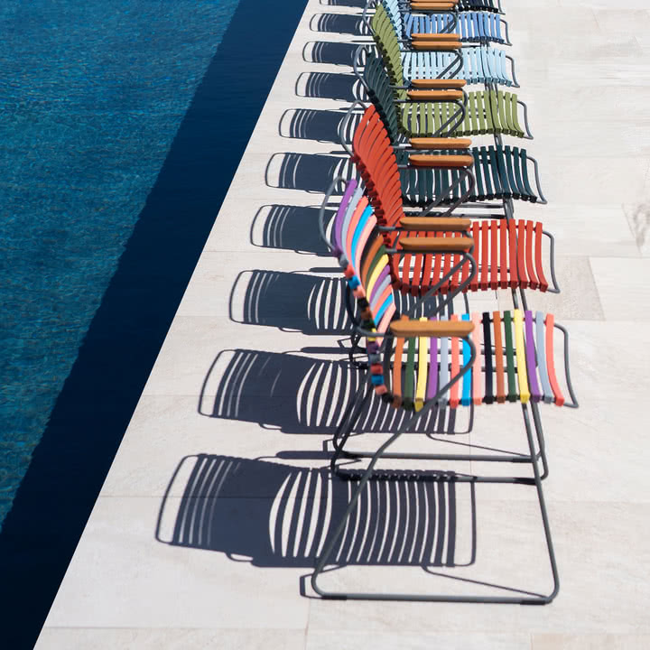 HOUE - CLICK Outdoor Dining armchair with low backrest