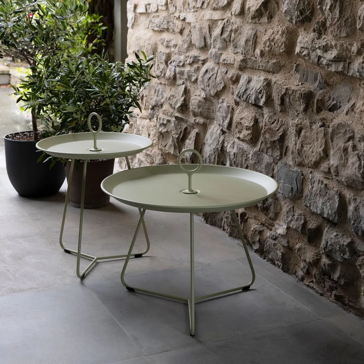 HOUE - EYELET Side table, Ø 45 cm, pistachio