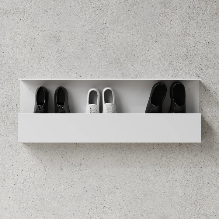 Nichba Design - Shoe rack, 35 x 100 cm, white