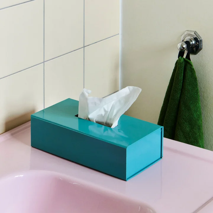 HAY - Color cosmetic tissue box magnetic, ocean blue