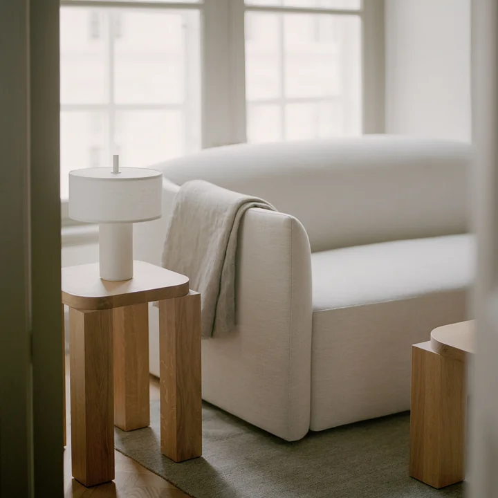 New Works - Margin Portable LED table lamp with rechargeable battery, white