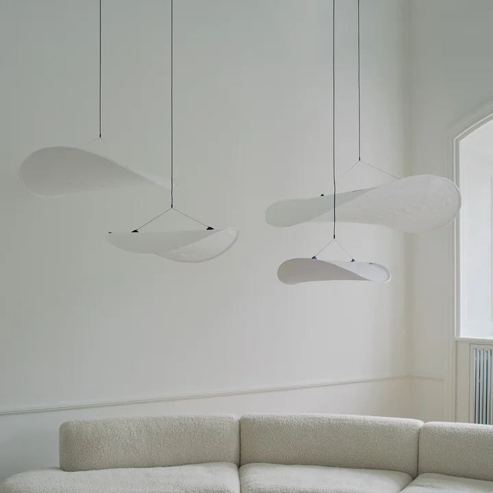 New Works - Tense LED pendant light, 55 cm, white