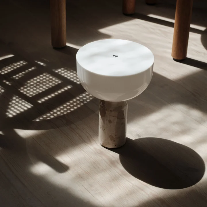 New Works - Kizu Portable LED table lamp with rechargeable battery, kunis breccia