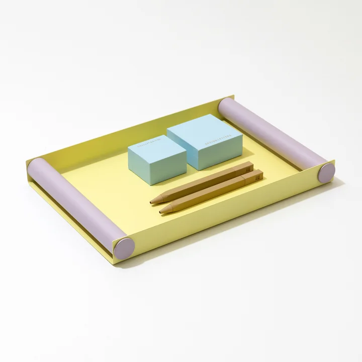 Design Letters - Ray Tray, medium, yellow / lavender