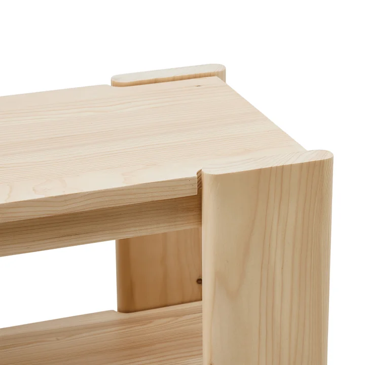 Form & Refine - Beam bench, 112 cm, matt lacquered pine