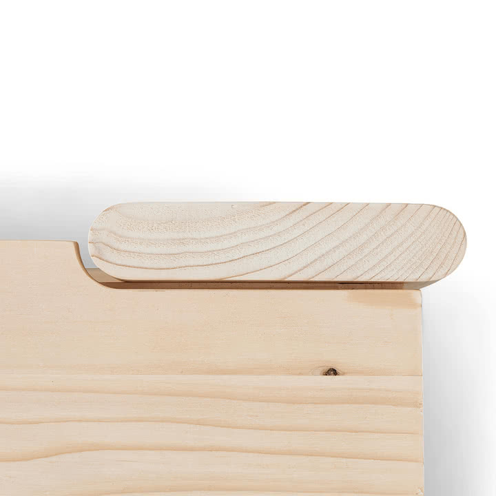 Form & Refine - Beam bench, 112 cm, matt lacquered pine