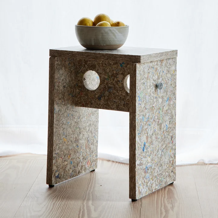 Form & Refine - Remake stool, h 45.5 cm, gray