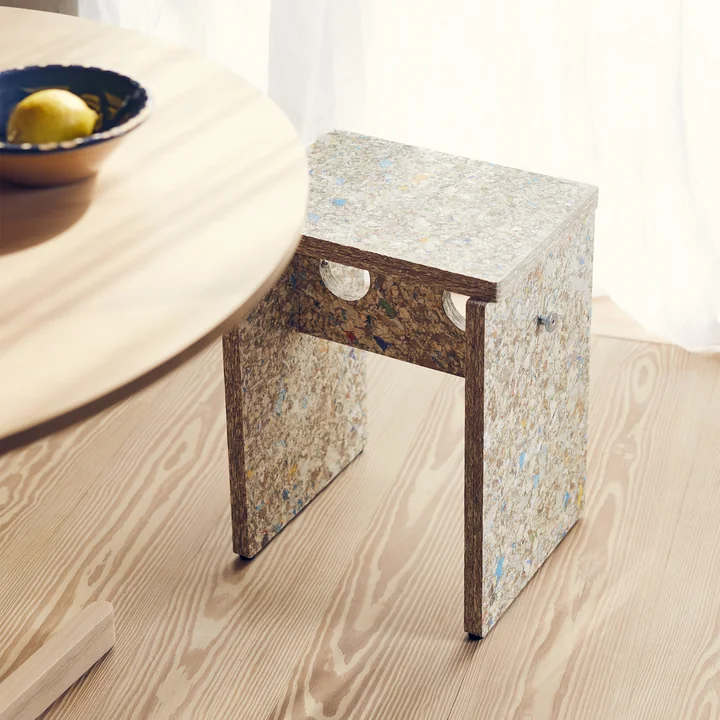 Form & Refine - Remake stool, h 45.5 cm, gray