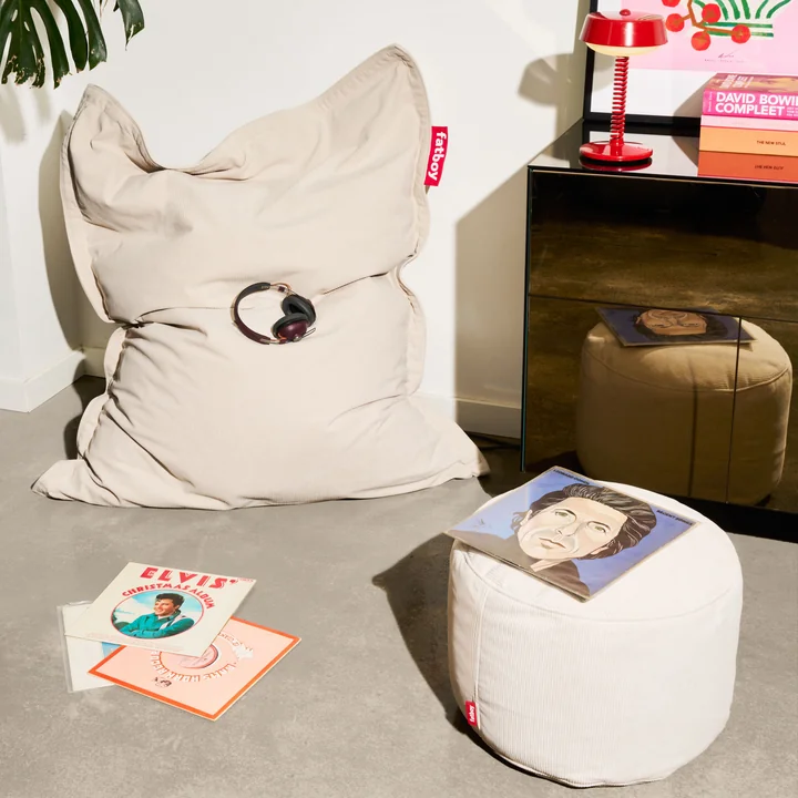 Fatboy - Recycled Original Slim Cord beanbag with pouf